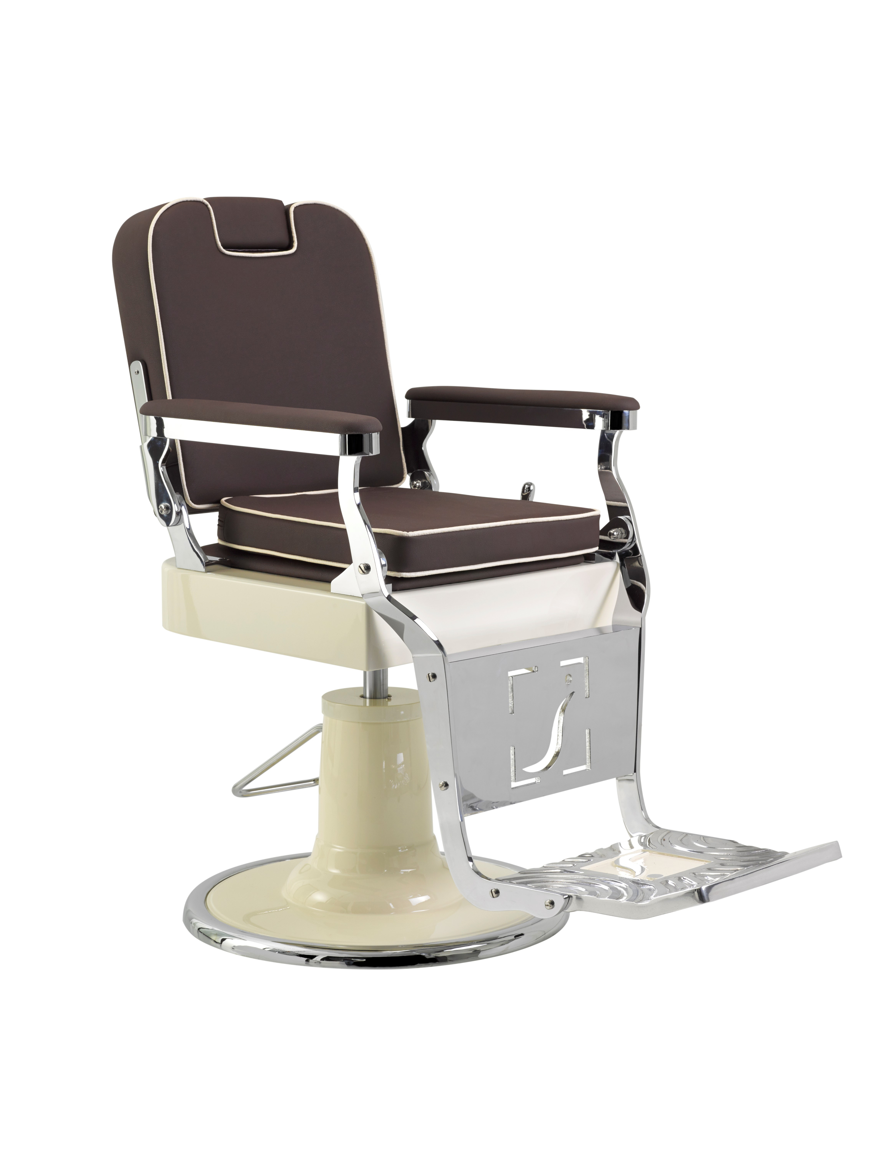 Barber Chair | Elegance | Herren Friseurstuhl | Classic Lux | Handmade | Friseur Barber chair | Braun-Creme