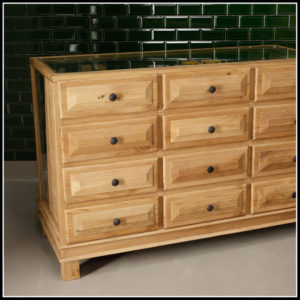 Klassische Teak Barber Counter