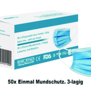 Einmal Mund- und Nasenschutz mit CE