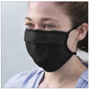Mund- und Nasenmaske mit Draht in schwarz