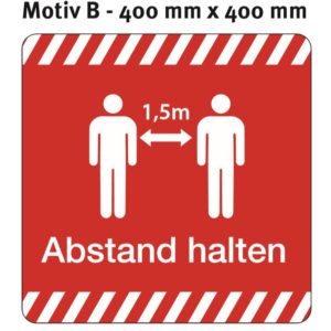 Corona Aufkleber für Fußböden Motiv B
