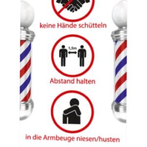 ROLL-UP-SYSTEM ABSTAND HALTEN - Barber Edition
