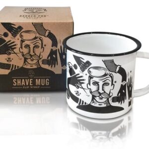 Neu von BARBER PRO sind eine Reihe von Retro-Rasierbechern mit Emaille Beschichtung, wie sie auch beim Camping verwendet werden.