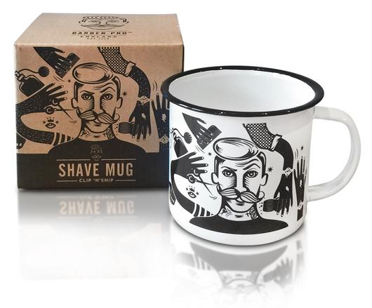 Neu von BARBER PRO sind eine Reihe von Retro-Rasierbechern mit Emaille Beschichtung, wie sie auch beim Camping verwendet werden.